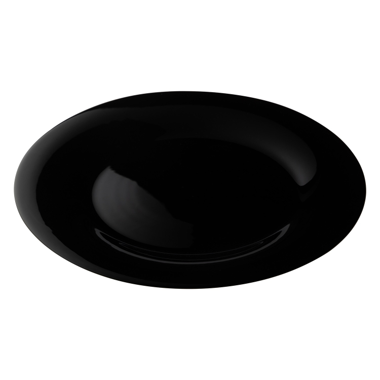 CLASSIC BLACK Talerz obiadowy płytki 25,4cm czarny